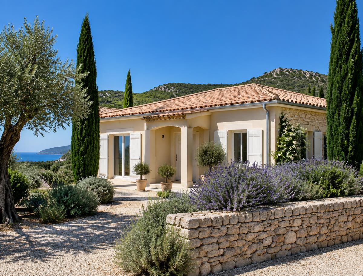 Maison dans le sud de la France avec toiture neuve en tuiles